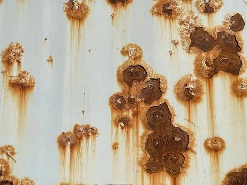 Wall with rust, texture, design, material Stock Photos