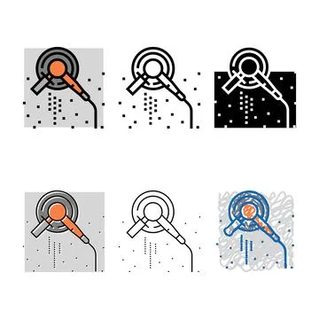 Wall sanding color icon vector pack Stock Illustration