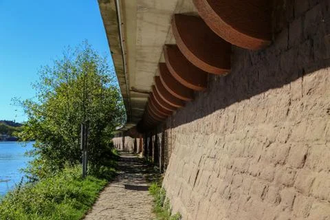 Wall of sandstone Stock Photos