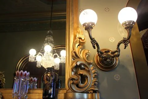 Wall sconce or wall-mounted lamp Stock Photos