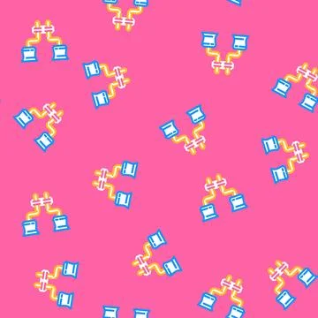 Wall sconces bedroom interior vector seamless pattern Ilustración de archivo