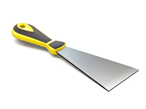 Wall scraper tool 3D Wall scraper tool 3D render illustration isolated on ... Stock Photos