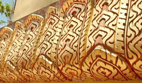 Wall sculpture. Stock Photos