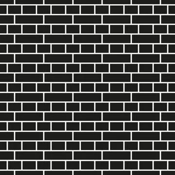 Wall seamless geometric pattern - brick texture. Black and white mosaic endless 库存插图
