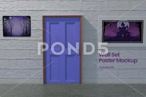 Wall set poster PSD-Vorlage