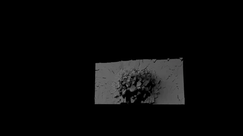 Wall shattering explosion Video stock 106062699