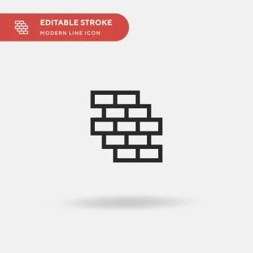 Wall Simple vector icon. Illustration symbol design template for web mobile U Stock Illustration