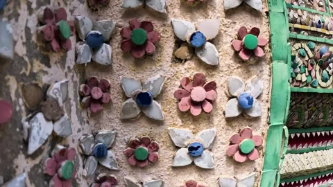 Wall with Small Flower-like Structures 動画素材 240884468