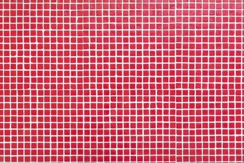 Wall with small red tiles Stock Photos
