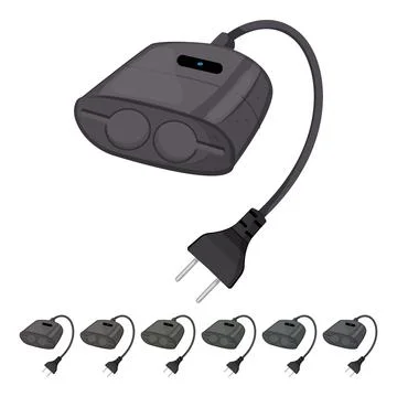 Wall smar plug cartoon vector graphic Stock Illustration