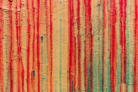 Wall with smudges of multi-colored paint. Foto stock