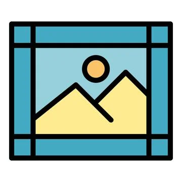 Wall snapshot icon vector flat Stock Illustration