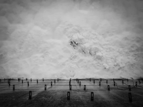 Wall of snow 스톡 사진