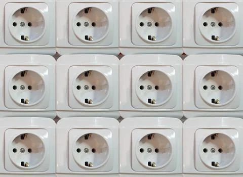 Wall socket plug hole Stock Photos