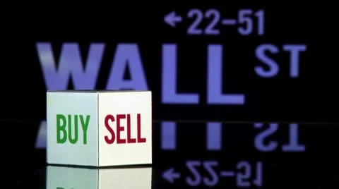 Wall st, Bye sell Stock Footage 8969879