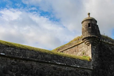 Wall of Sterling Castle with Grass Stock Photos