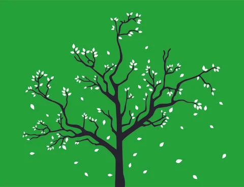 Wall Sticker Design Large Tree Stock Illustration
