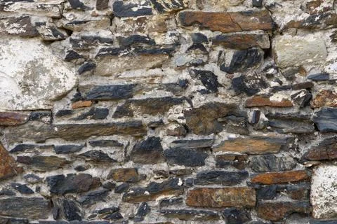 Wall of stone close up, background, texture. Stock Photos