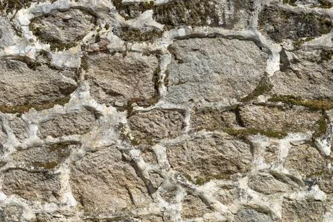 Wall of stone close up, background, texture Stock Photos