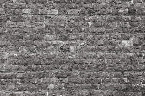 Wall of stone in gray tint 写真素材