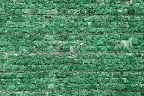 Wall of stone in green tint Stock Illustration
