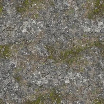 The wall of stone has aged with time and sprouted green moss.Texture or Stock Photos