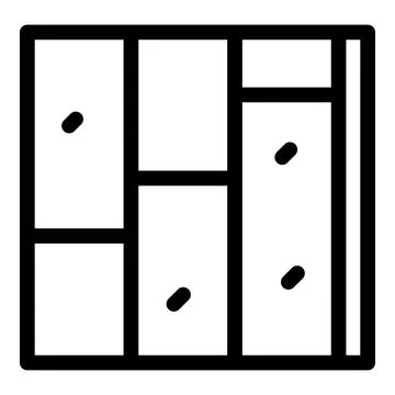Wall stone icon outline vector. House cement Stock Illustration