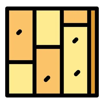 Wall stone icon vector flat Stock Illustration