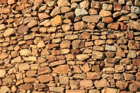 Wall of Stone Rubble Stock Photos
