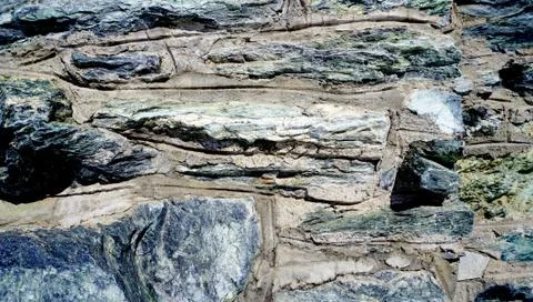Wall stone texture close up horizontal Stock Photos