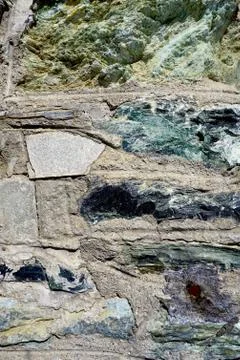 Wall stone texture close up vertical Stock Photos