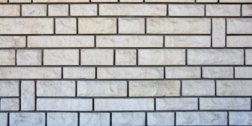 Wall stones grey white rectangular background texture Stock Photos