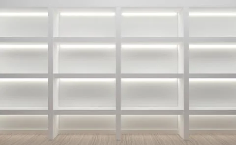 Wall of store with shelves Stock Illustration