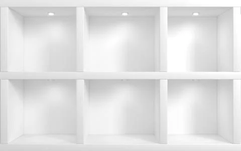 Wall of store with shelves Stock Illustration