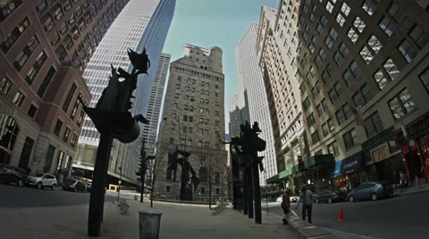 Wall Street NYC Video stock 37294342