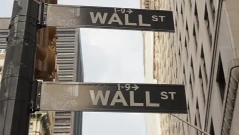Wall Street Sign Stock Footage 8931809