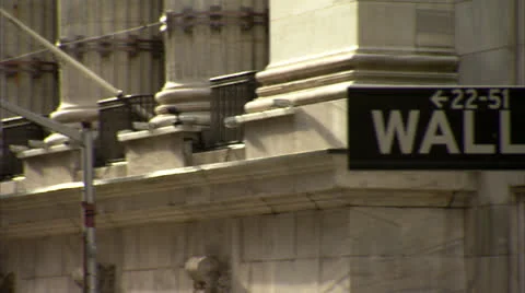Wall Street Sign 库存影片 22771259