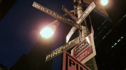 Wall street signs medium 스톡 동영상 810696