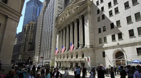 Wall Street Tilt down Vídeo Stock 8571838