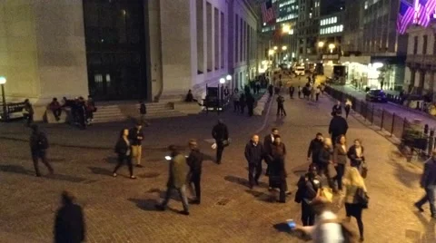 Wall Street Timelapse Stock Footage 56820511