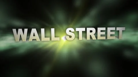 WALL STREET Title Transition Stock Footage 984415