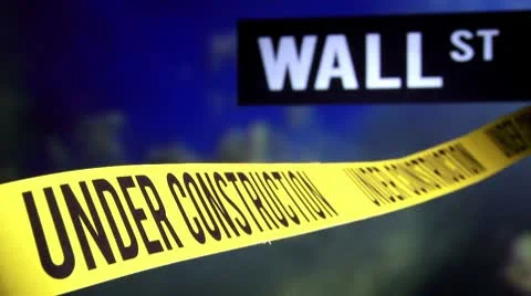 Wall Street - under construction Stock Footage 8967485