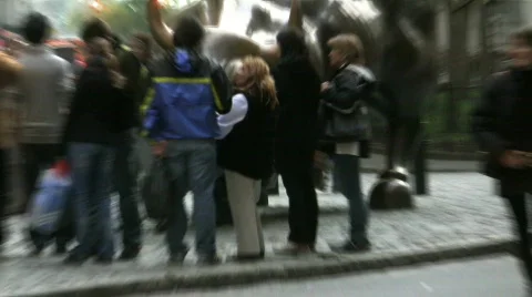 Wall Street, various Video stock 694393