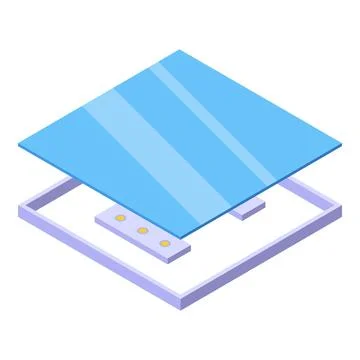 Wall stretch ceiling icon isometric vector. Home decoration Ilustración de archivo