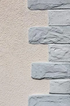 Wall structure with brickwork for background Stock Photos