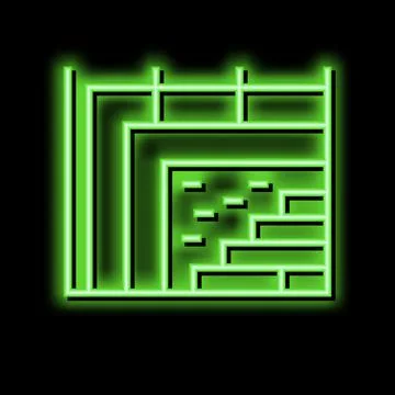 Wall structure neon glow icon illustration Illustrazione stock
