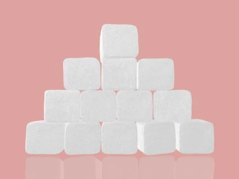 Wall of sugar cubes Stock Illustration