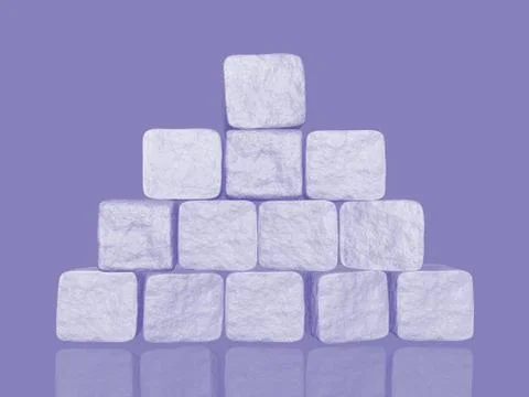 Wall of sugar cubes Illustrazione stock