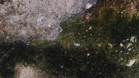 The wall surface is damaged due to age Stock Photos