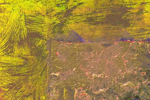 Wall surface with freshly applied mortar. Changed color scheme. Colorful abst 스톡 사진